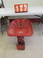 RED TRACTOR SEAT W/ BASE