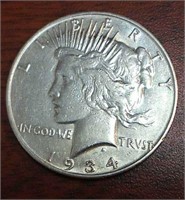 1934D Peace Silver Dollar