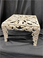 Cast-iron plant stand with grape decorations. 13