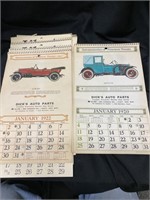 Seven 1920s and 30s calendars