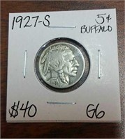 1927S Buffalo Nickel- Graded G6