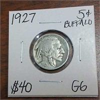 1927 Buffalo Nickel -Graded G6