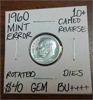 1960 Mint Error Proof Roosevelt Silver Dime-
