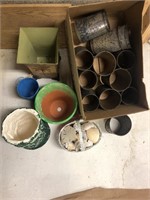 Lot including Toleware, Holiday Snowman Bucket,