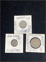1988 Venezuela 25 centimos, 1980 Honduras 10