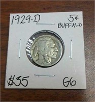 1929D Buffalo Nickel - Graded G6