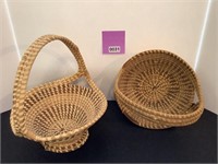 Two Charleston Sweetgrass Baskets
