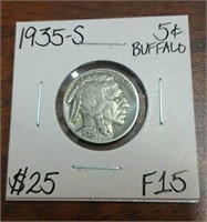 1935S Buffalo Nickel - Graded F15