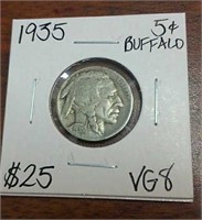 1935 Buffalo Nickel - Graded VG8