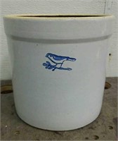 Crock- Marked Burley Clay USA with Bluebird- 3Gal