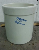 Crock- Marked Burley Clay USA with Bluebird-1 Gal