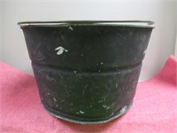 Large  Tin  Planter/bucket  With Rusty Bottom