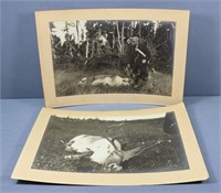 (2) Large Folio Moose Hunt Photos