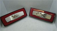 Pair of LE Nickels Wildlife Themed Pocket Knives