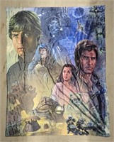 Star Wars polyester blanket. Leia, Han Solo, Luke