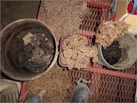 3 pails of logging chains.,misc.