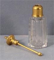 Crystal Perfume Bottle w/ Gilt Dauber