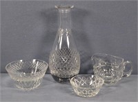 4pc. Cut Glass incl. 2 Signed Hawkes