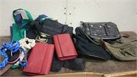 Group of Purses, Reusable Bags, Wallets & More