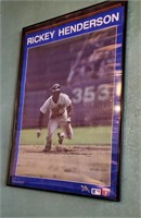 Rickey Henderson Poster in Frame