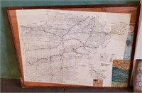 1989 Yell County Ark Map in Frame