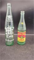 2 Soda Bottles- Royal Crown Cola & Mr. Cola