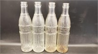 4 Embossed NEHI Soda Bottles- 9oz