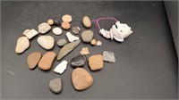 Small Smooth Stones & Fossil