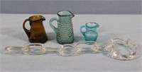 4pc. Victorian Art Glass Whimsies