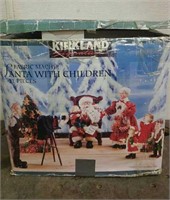 Santa with Children Figurine Set in Box