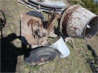 Old portable cement mixer w/motor