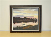 J.Edgar Webb Scenic Landscape Painting on Canvas