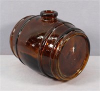 Molded Amber Glass Barrel Decanter