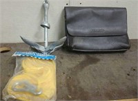 Boat Anchor, Anchor Rope & Leather Bag