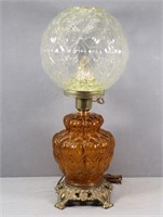 Amber & Clear Artichoke GWTW Lamp