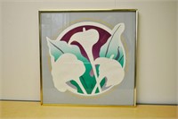 David Allgood "Calla" Floral Embossed Serigraph