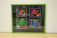 Framed Mola Applique Textiles