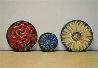 Trio of Floral Paintings by D.Shortt