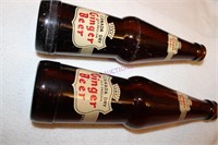 2 Canada Dry Old English Ginger Beer Bottles