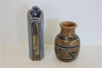 Pair of Artisan Made Pottery Pieces
