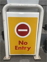 Service station No Entry sign approx 120 x 80 cm