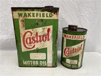 Wakefield Castrol quart & gallon oil tins