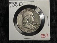 1958 FRANKLIN 1/2 DOLLAR