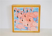 "Flamingo Flock" Artist Tile Box by Jeannine Petry