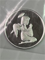 Praying Angel 1 Gram Silver Round