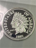 Indian Cent 1 Gram Silver round