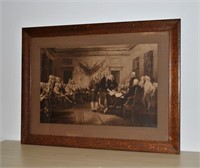 John Trumbull Print in Tiger Oak Frame