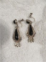 VINTAGE MEXICAN STERLING SILVER AND BLACK