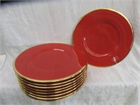 (9) LENOX RED CHARGERS 13"