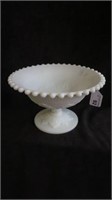 IMPERIAL GLASS COMPOTE 5.5"T X 9.5"W